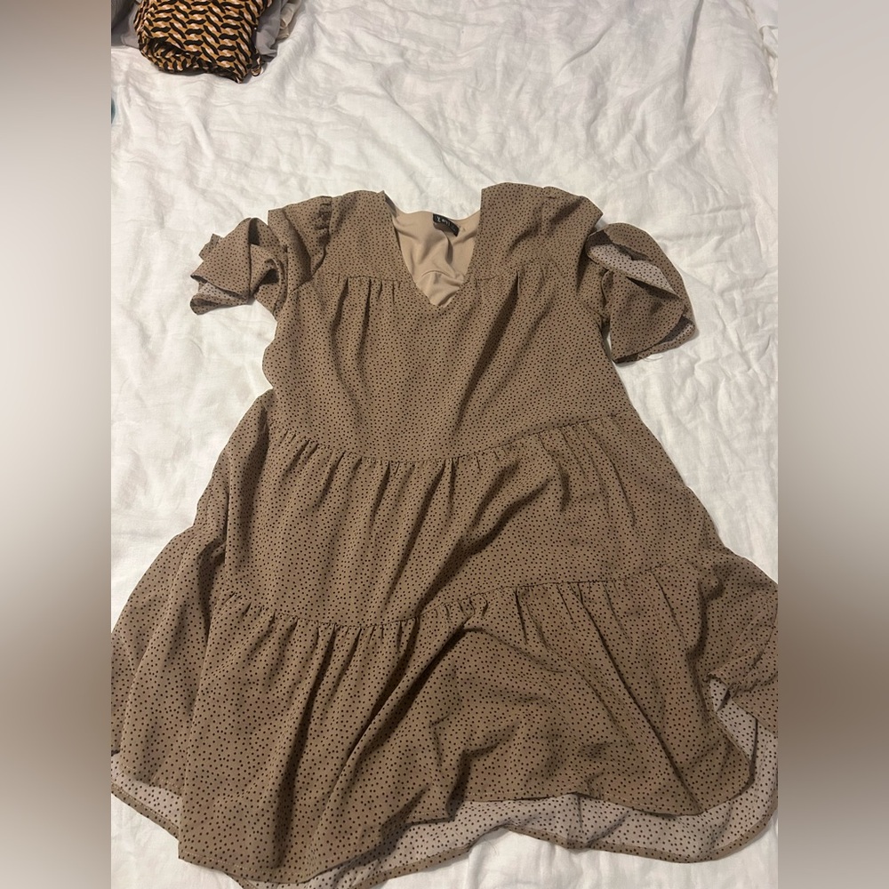 Brown Polka Dot Dress